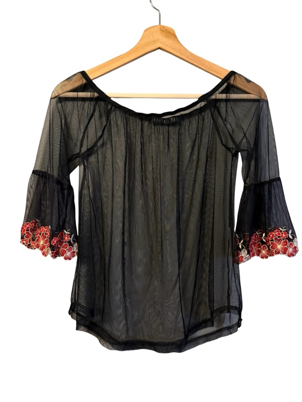 Potters Pot Sheer Mesh Whimsigoth Top Size S Boho Fairy Grunge Romantic Goth